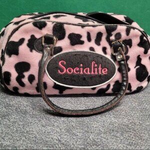 Retro Socialite Pink Black Print